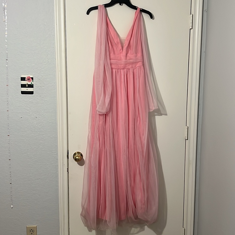 Elegant Pink Evening Gown